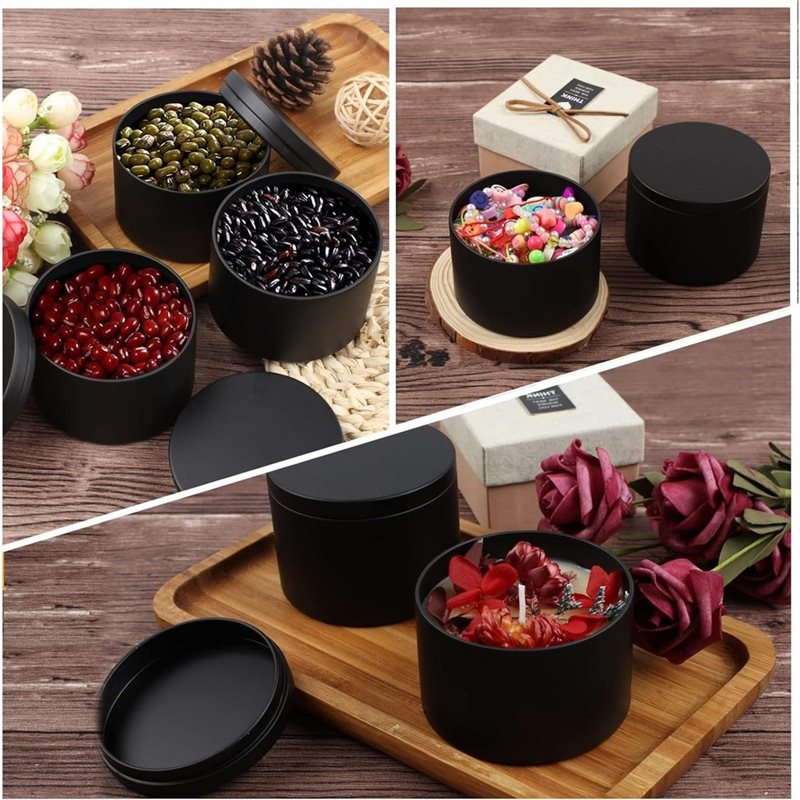 Metal Tin Lid 4Oz - B03C-24-Pack Candle Tins With Lids, Metal