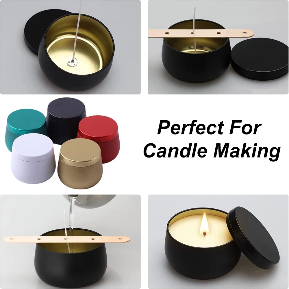 12PCS Metal Empty Tins With Li - Metal Tin Lid 4Oz 评论和价格