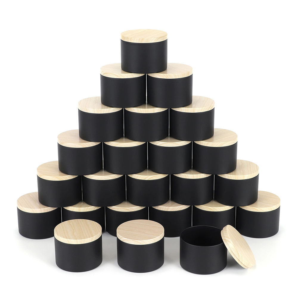 24pcs 4oz Black Candle Jars ,R - Metal Tin Lid 4Oz 评论和价格