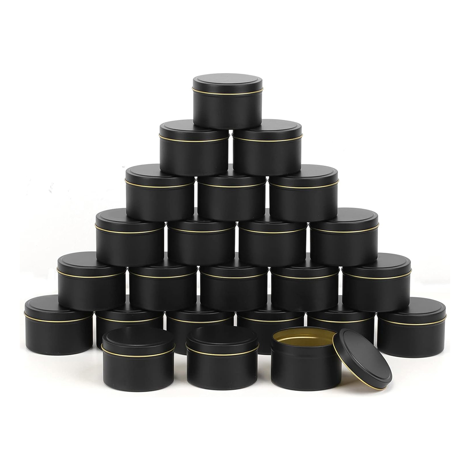 4 OZ Candle Tins 24 Pcs Empty  - Metal Tin Lid 4Oz 评论和价格