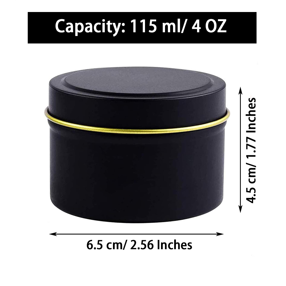 4 OZ Candle Tins 24 Pcs Empty  - Metal Tin Lid 4Oz 评论和价格