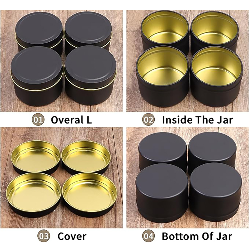 4 OZ Candle Tins 24 Pcs Empty  - Metal Tin Lid 4Oz 评论和价格