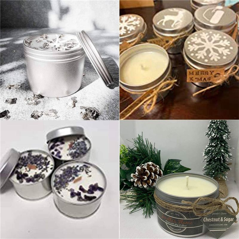 B84B-24Pcs 4Oz Metal Candle Ti - Metal Tin Lid 4Oz 评论和价格