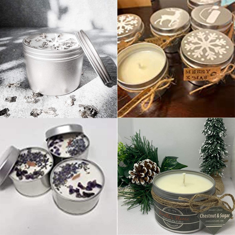 12Pcs 4Oz Metal Candle Tins fo - Metal Tin Lid 4Oz 评论和价格