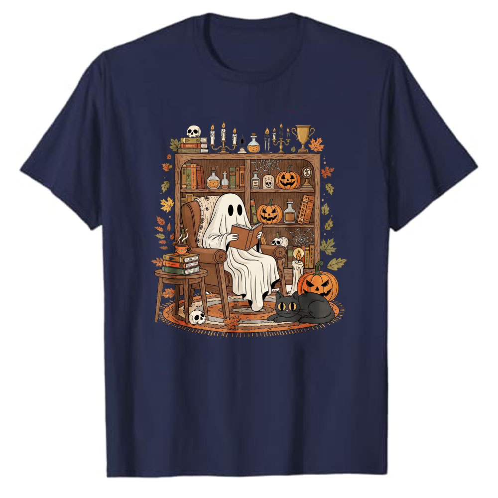 Cute Book‑Reading Ghost Librar - Black Tin Candle 评论和价格