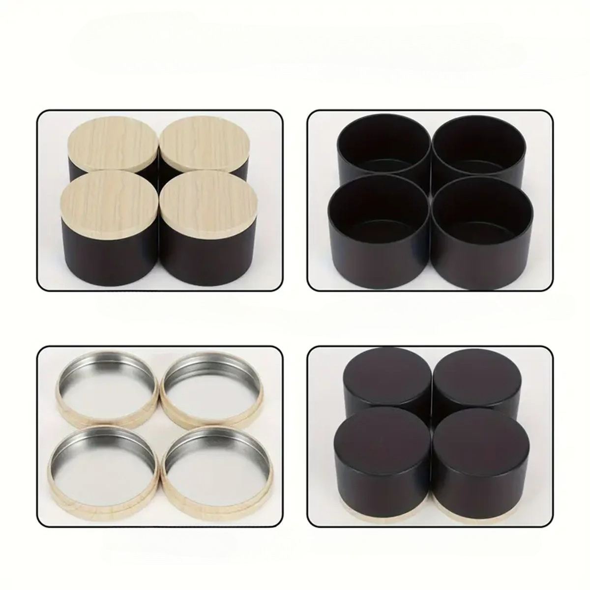 12Pcs 4oz Round Metal Tin Cans - Metal Tin Lid 4Oz 评论和价格