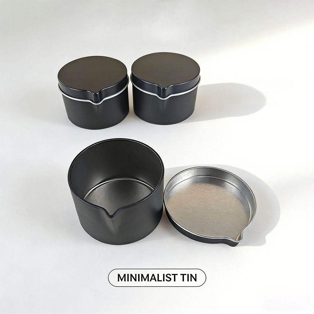 Black Silver Color Tinplate Ca - Black Tin Candle 评论和价格