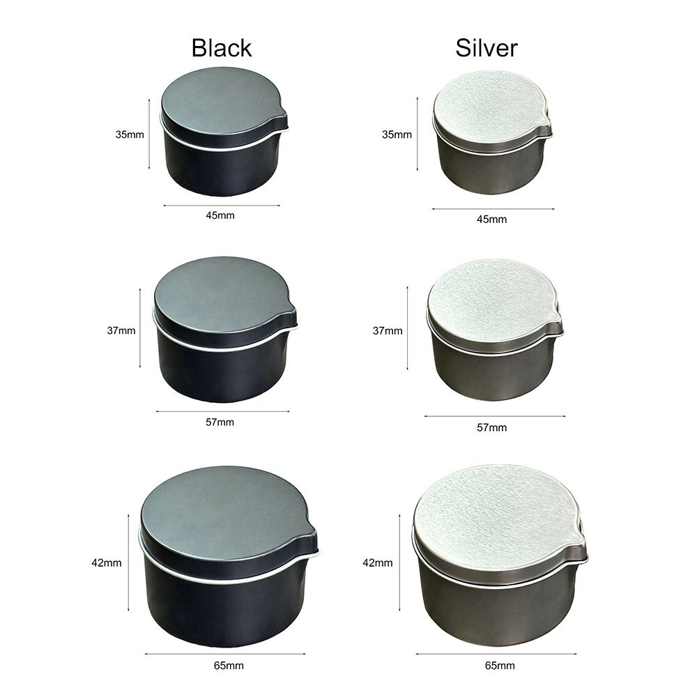 Black Silver Color Tinplate Ca - Black Tin Candle 评论和价格