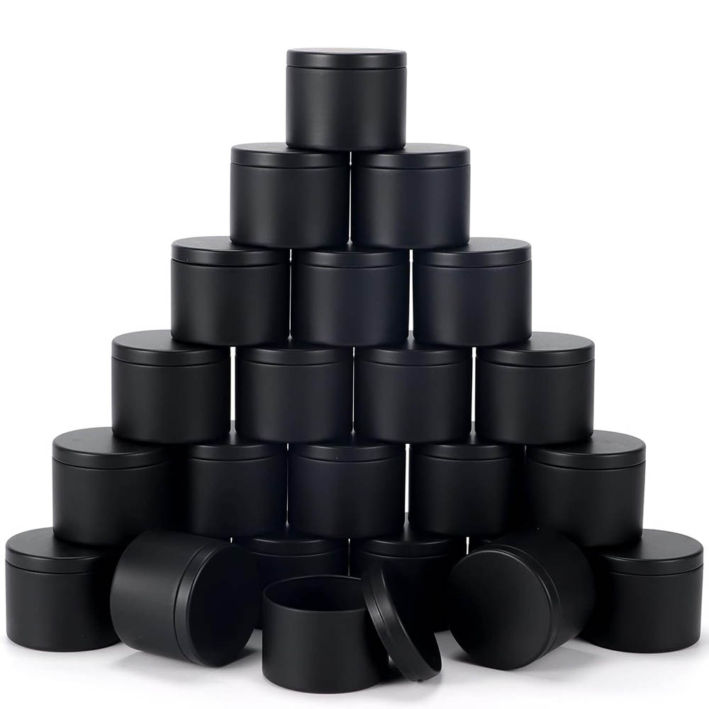 4Oz Black Candle Tins,Candle J - Metal Tin Lid 4Oz 评论和价格