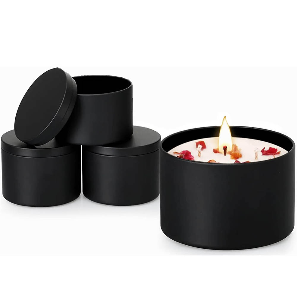 4Oz Black Candle Tins,Candle J - Metal Tin Lid 4Oz 评论和价格
